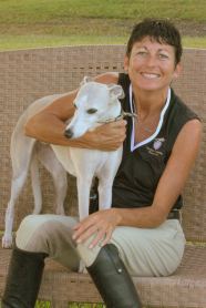 Nan Martin of Experience Essential Oils and her dog,  Lexie, at the Barn. Courtesy of Wild Eyes Photgarphy.