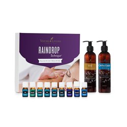 Young Living's Raindrop Technique Kit comes with everything you need to start doing Raindrops!